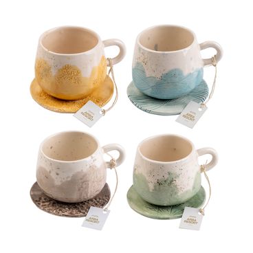 Arba set skodelic in podstavka 