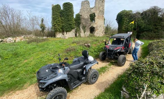 Quad safari tour near historic castle ruins 